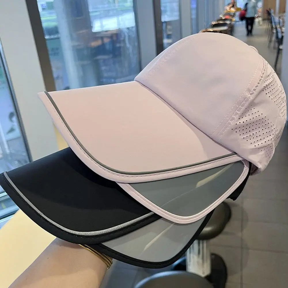 Portable Wide Brim Baseball Hat Quick Dry Sunscreen Sun Hats Anti-UV Retractable Fishing Hat Unisex