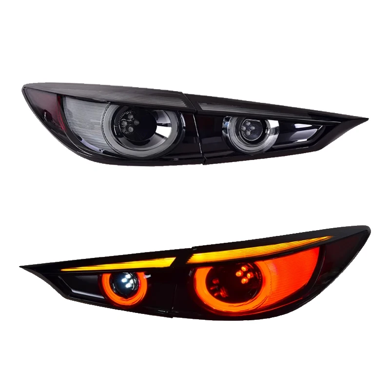 YU GUANG for Mazda 3 Axela 2014 2019 Tail Light Car Accessories Upgrade LED Taillights Rear Lamp Brake Turn signal Lights