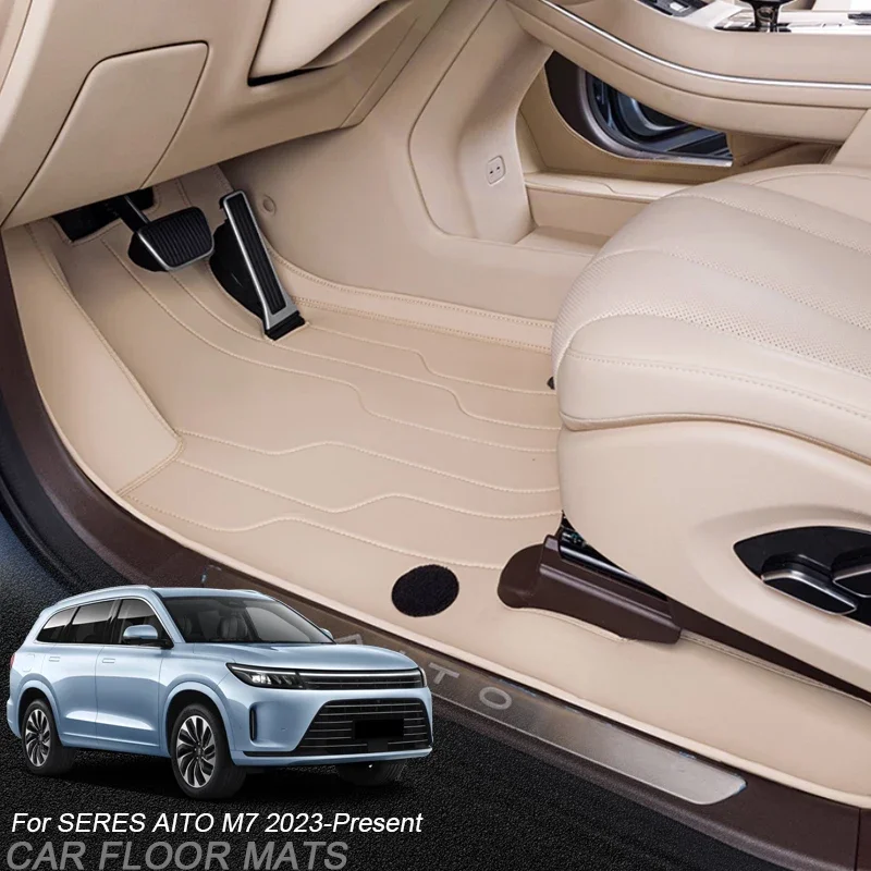 

For SERES AITO M7 2023-Present Custom Nappa Leather Car Foot Protect Mat Auto Anti-Slip Luxury Waterproof Floor Pad Accessory