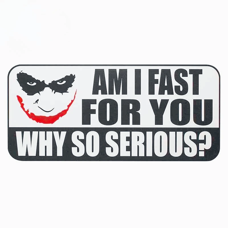 

Car decoration stickers FOR Why So Serious Joker Sign Creative Car Vinyl Material Graffiti Decal Waterproof Decor 20CM PVCKK