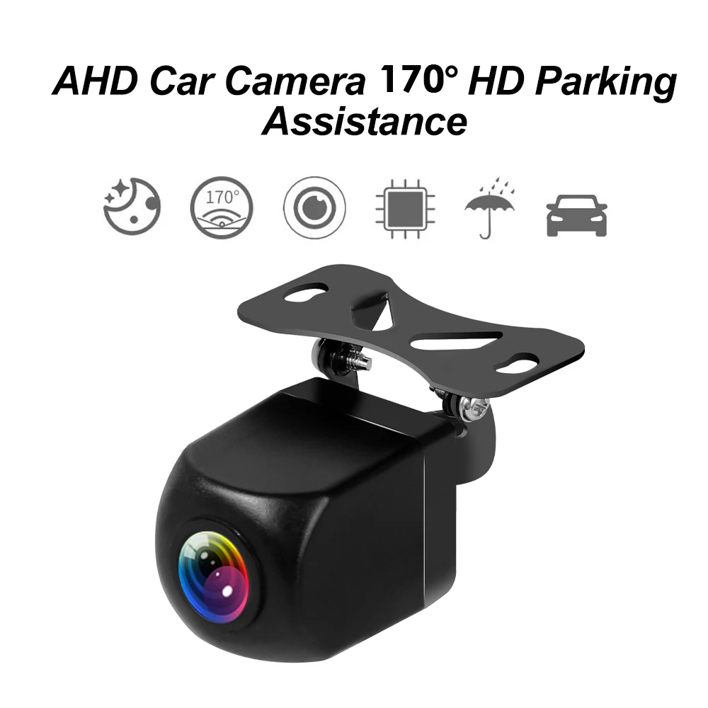 Cámara de visión trasera de gran angular para coche, dispositivo de vídeo HD para marcha atrás, 4 LED, visión nocturna, 12V, 170