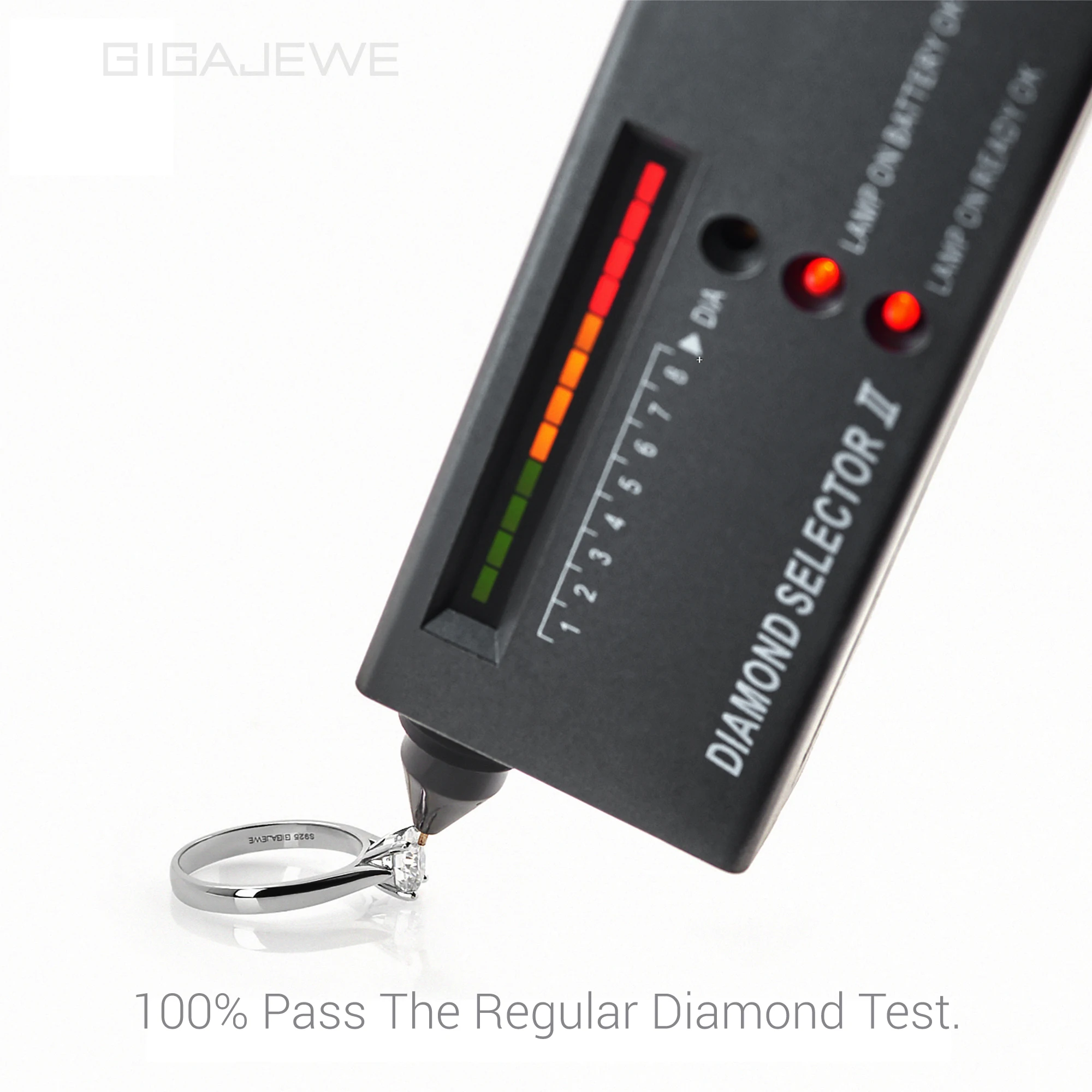 GIGAJEWE 1ct 6.5 مللي متر قطع مستديرة D VVS1 مويسانيتي 925 خاتم فضة الماس اختبار اجتاز موضة مخلب إعداد فتاة النساء هدية #6