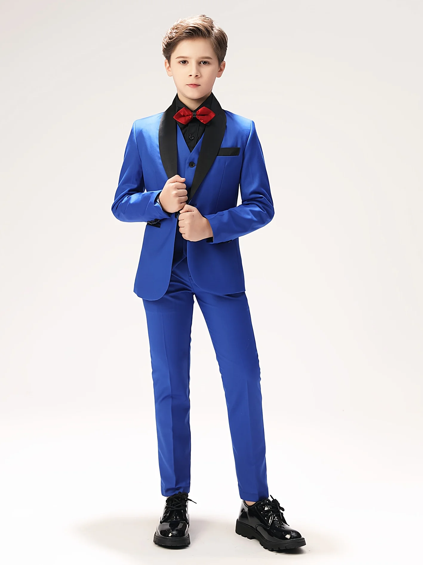 

Boys Green Fruit Suit 3-piece Jacket Vest Pants Wedding Graduation Ceremony Competition Size 4-16Y Teens School Uniform Dresses