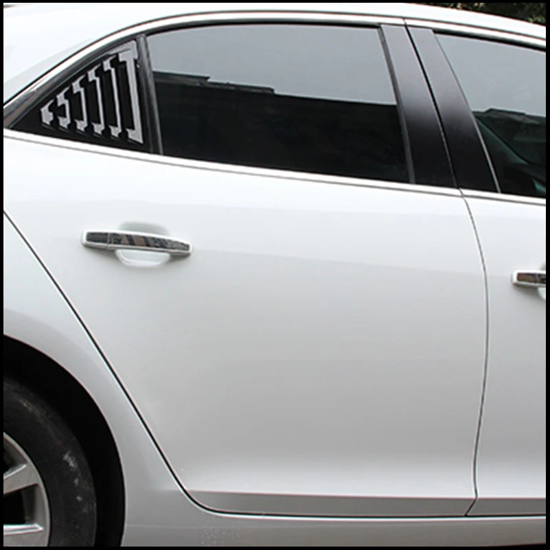 Car Styling For Chevrolet Malibu 2011-2014 Rear Triangular Window Blind Shades Louver Vent Cover Car Styling Trim Accessories