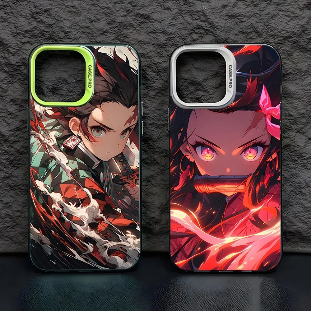 

Anime Demon Slayer Phone Case For Samsung S24 S23 S22 S21 S20 PLUS Ultra Fe NOTE 20 Luxury Colorful Shell