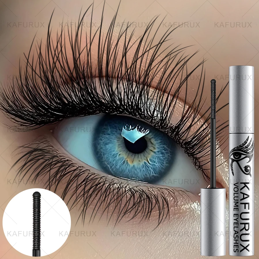 Black Silk Fiber Curling Mascara, Ultra-Fine Brush,Lengthening Volumizing,Waterproof Smudge-proof Eye Makeup Gifts Eye Lash Cosm
