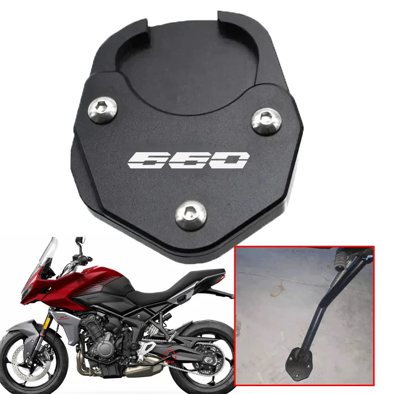 

Motorcycle Accessories Kickstand Extender Foot Side Stand Extension Pad Support Plate Fit For tiger660 Tiger Sport 660 2022-2023