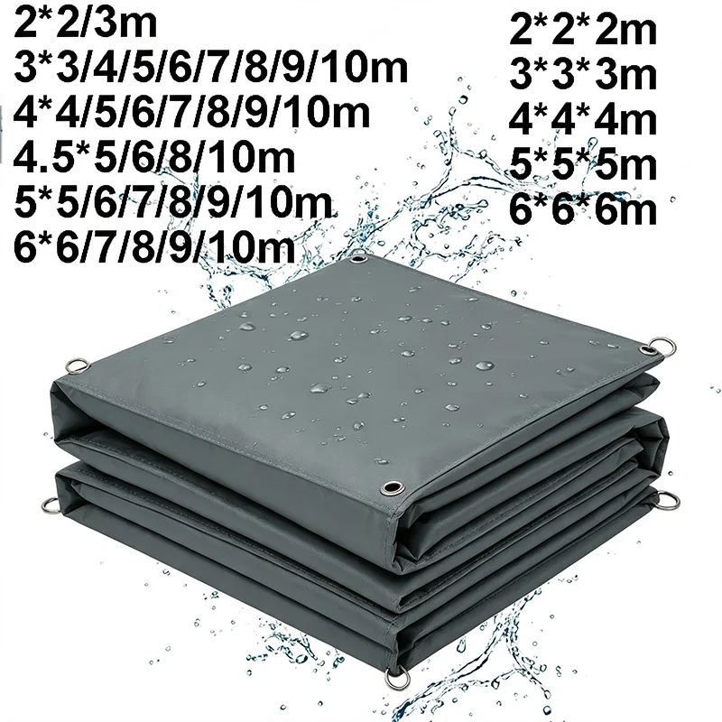 Waterproof Sunshade Sail 2*2 4*4 6*6 3*3*3m Large Sun Shade Sail Oxford Cloth Anti-UV Tarp Camping Rain Awning Outdoor Tarpaulin