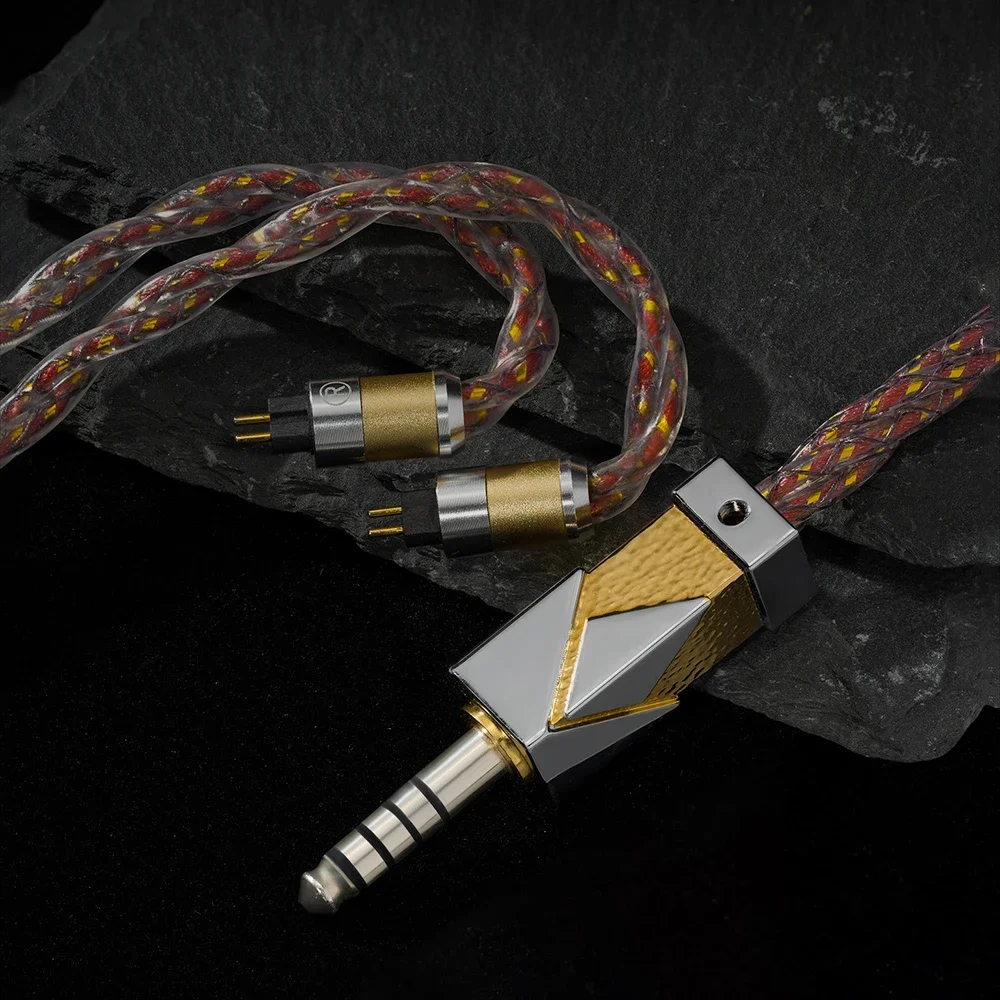 TREELI cable MOON PLUTO Earphones Upgrade Cable High Quality Silver-plated Imported Copper Alloy and Gold-Plated 4.4MM Plug