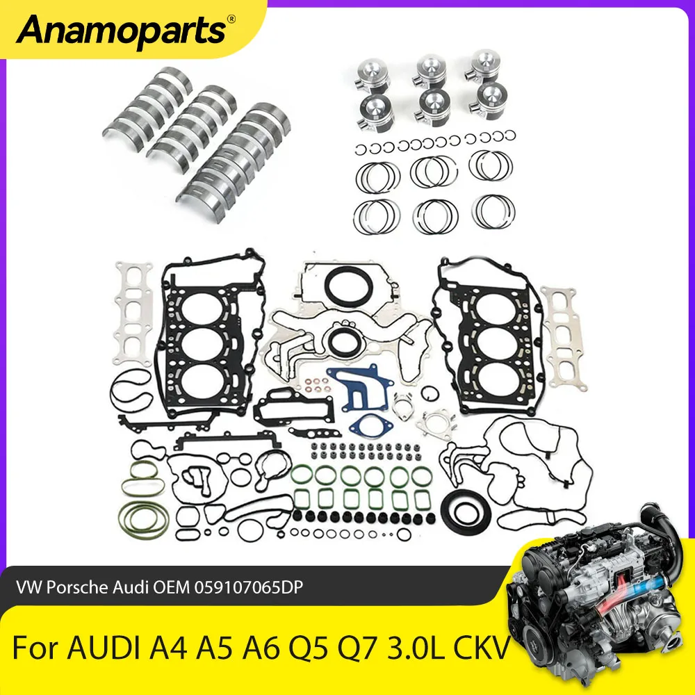 Engine Overhaul Rebuild Kit Fit 3.0 L T CLA CKV CDT CDU CTC CRC Diesel For Porsche Cayenne VW Touareg Audi A4 A5 A6 Q5 Q7 3.0L