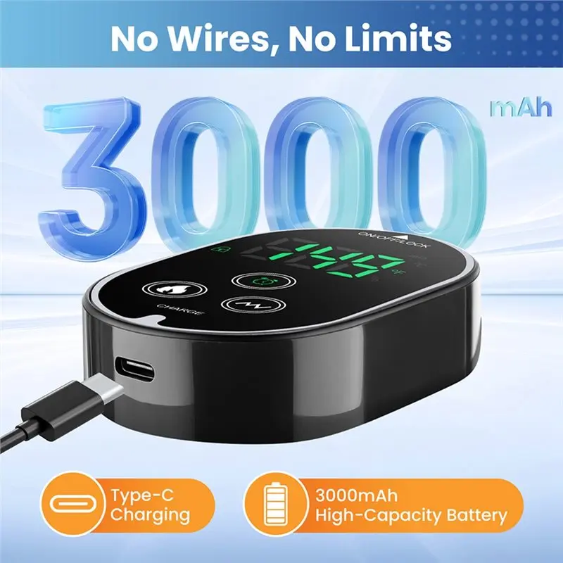 B47B-진동 발 마사지기 2개 전기 가열 발목 보호대 가정용 열 치료 발 관절 치료 마사지 보호대