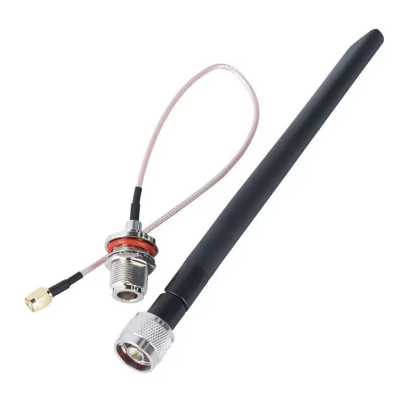 868 MHz 915 MHz LoRa Zewnętrzna gumowa antena prętowa Antena do transmisji danych N Męski Wzmacniacz sygnału o wysokim wzmocnieniu 5dBi