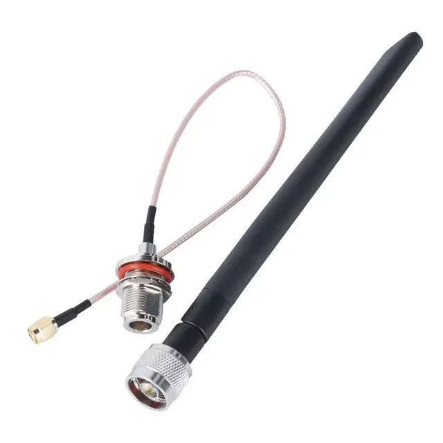 868 MHz 915 MHz LoRa Zewnętrzna gumowa antena prętowa Antena do transmisji danych N Męski Wzmacniacz sygnału o wysokim wzmocnieniu 5dBi