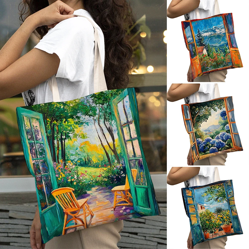 

Open Window Henri Matisse Series Lady Shopping Bags 40x45cm Scenery Women Shopper Bag Handbag Girl Large Capacity Shoulder Tote