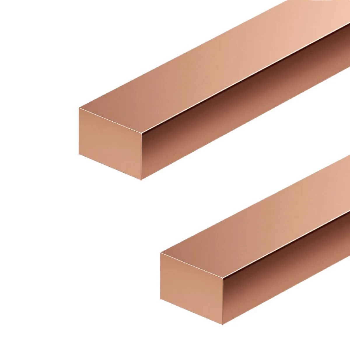 Copper Flat Busbar Rectangular Bar Thermal and Electrical Conductivity Metal Rods 100mm-300mm Length