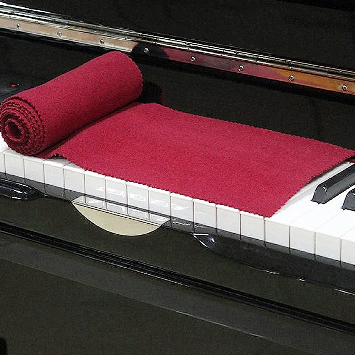 

Piano Keyboard Cover Dirt-Proof Red Anti-Dust Cloth Suitable for Upright Piano Care Cleaning Accessory