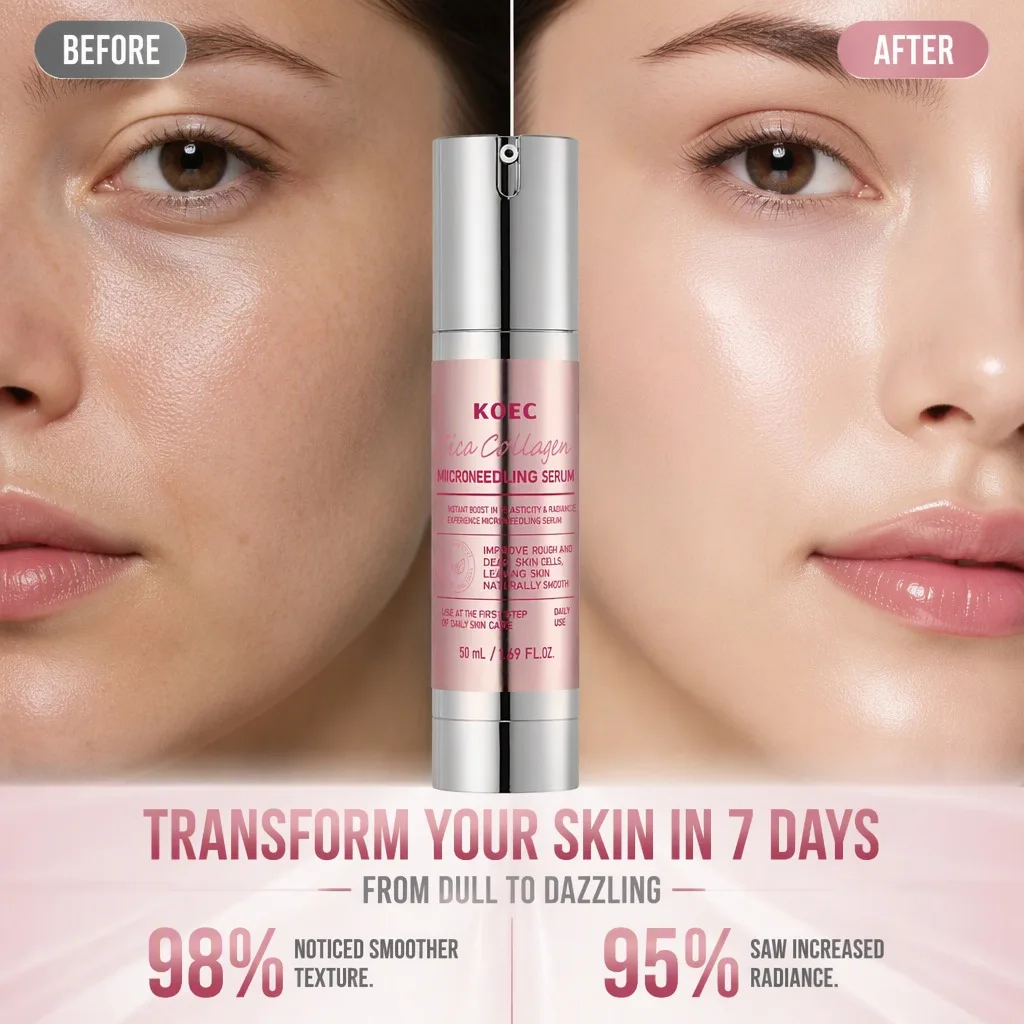 Cica Collagen Micro-Needle Serum 50ml Boosts Elasticity Radiance Exfoliating Smoothing Daily Face Care