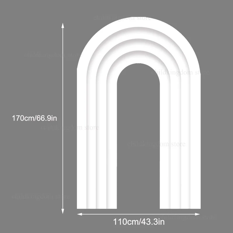 Fondo de arco de boda con espacio abierto ahuecado de 170cm para despedida de soltera, decoración de fondo de fiesta de Navidad y cumpleaños bohemio