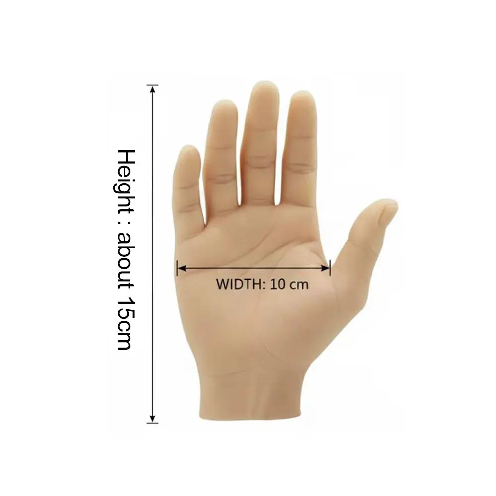 3D Tattoo Fake Hand Soft Silicone Dummy Tattoo Practice Fake Hand Left Right Tattoo Practice Hand for Tattoo Practicing Tools