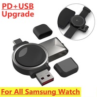 Magnetic Wireless Charger for Samsung Galaxy Watch 7 6 5 4 3 Active 2 1 PD USB Type C Portable Watch Chargers Fast Charging Dock