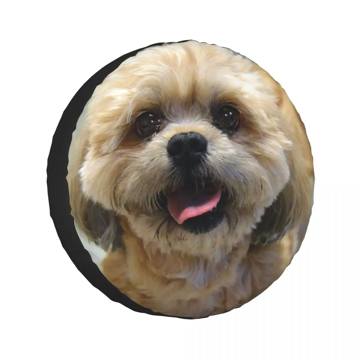 

Custom Smiling Shih Tzu Dog Spare Tire Cover for Jeep SUV RV 4WD Vehicle 4x4 Wheel Protector Covers 14" 15" 16" 17" Inch