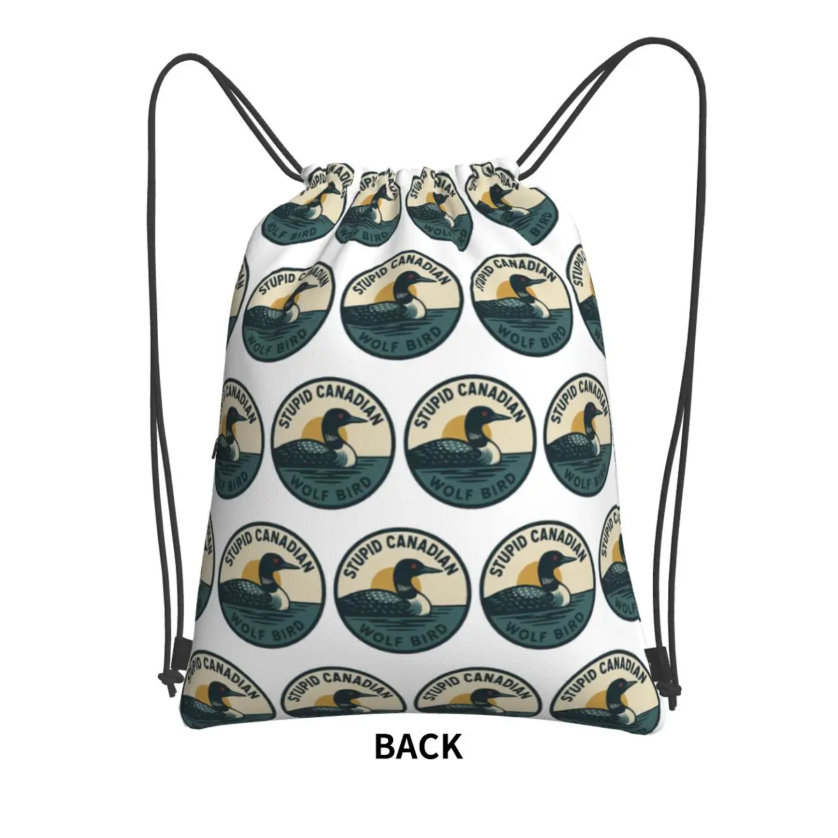 Heated Rivalry Stupid Canadian Wolf Bird Backpacks Portable Drawstring Bundle Pocket Sports Bag Book Bags for Man Woman School