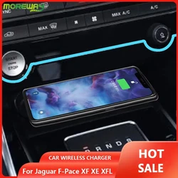 Car Wireless Charger for Jaguar XE XF XFL F-PACE 2016 2017 2018 2019 Mobile Holder Phone Charger Charging Pad Accessories