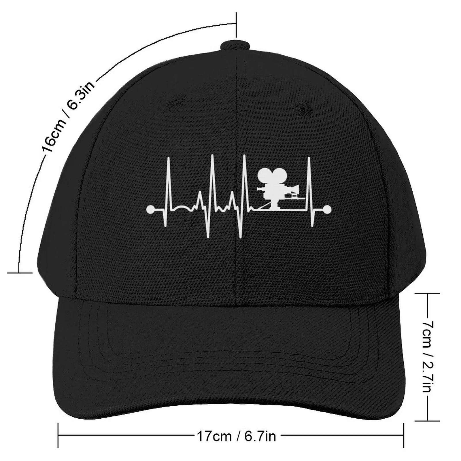 Movie Camera Heartbeat Baseball Cap New In The Hat |-F-| Mountaineering For Man Women's