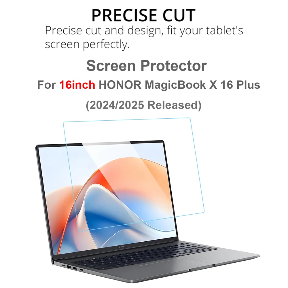 For 16Inch HONOR MagicBook X16 Plus 2024 2025 Screen Protector Scratch-proof Clear 0.3MM HD 9H NoteBook Tempered Glass