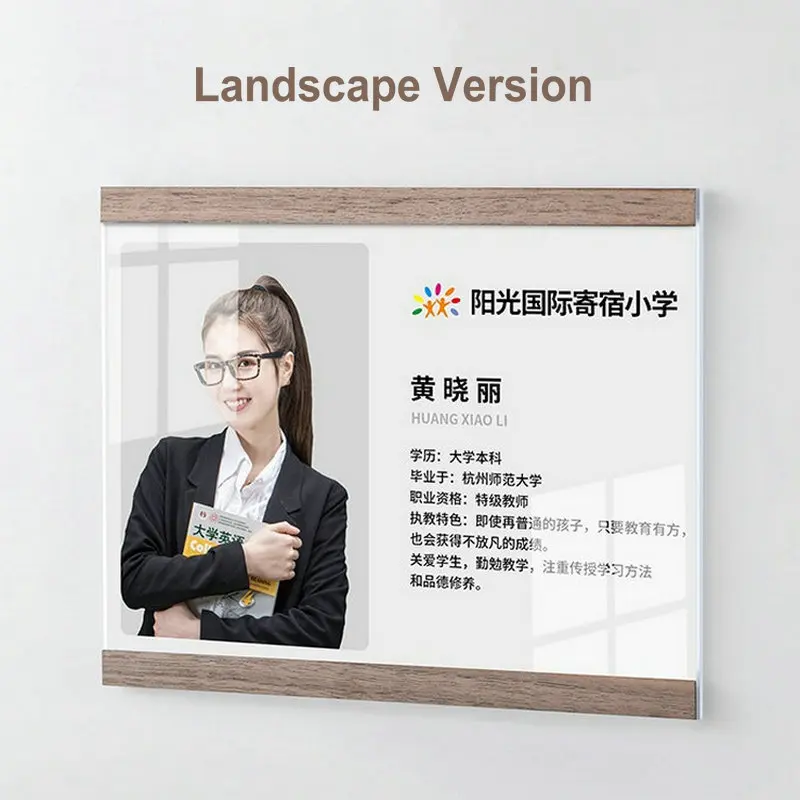 Acrylic Display Board A3 Picture Frame Magnetic License Plate A4 Signboard Poster Acrylic Frame Adhesive Bulletin Board For Wall