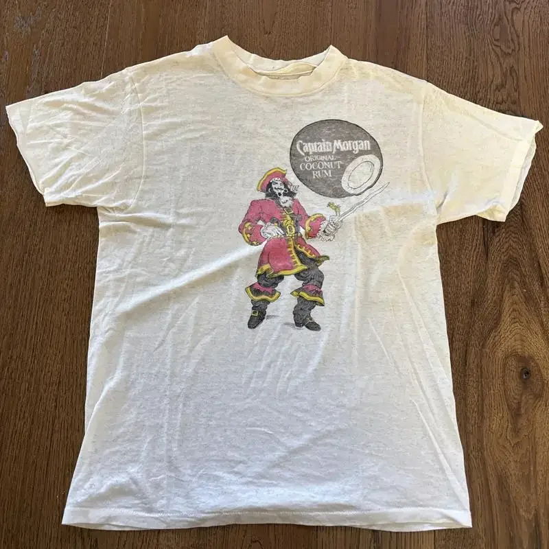 Vintage Captain Morgan Original Rum Grafik-T-Shirt Burnout Faded SELTEN