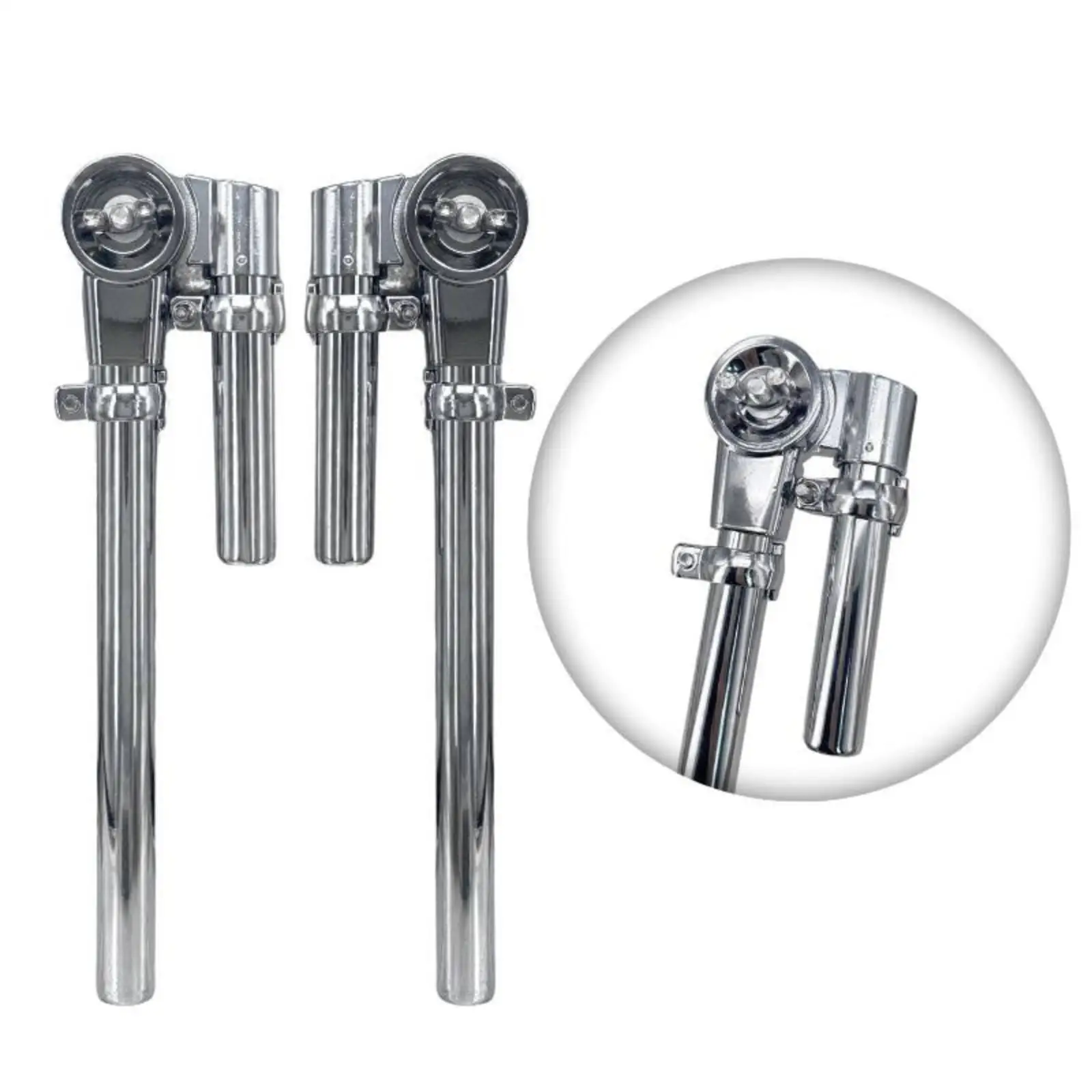 Tom Drum Mounting Mount Bracket Chrome-Finished Ball Joint Base Rotating Drum Bracket with Ball Joint for Drummers,