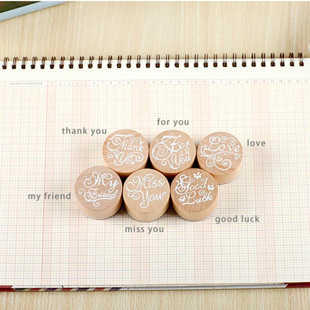 

Diary stamp Diary stamp set Wooden diary stamp stamp Notebook stamp set