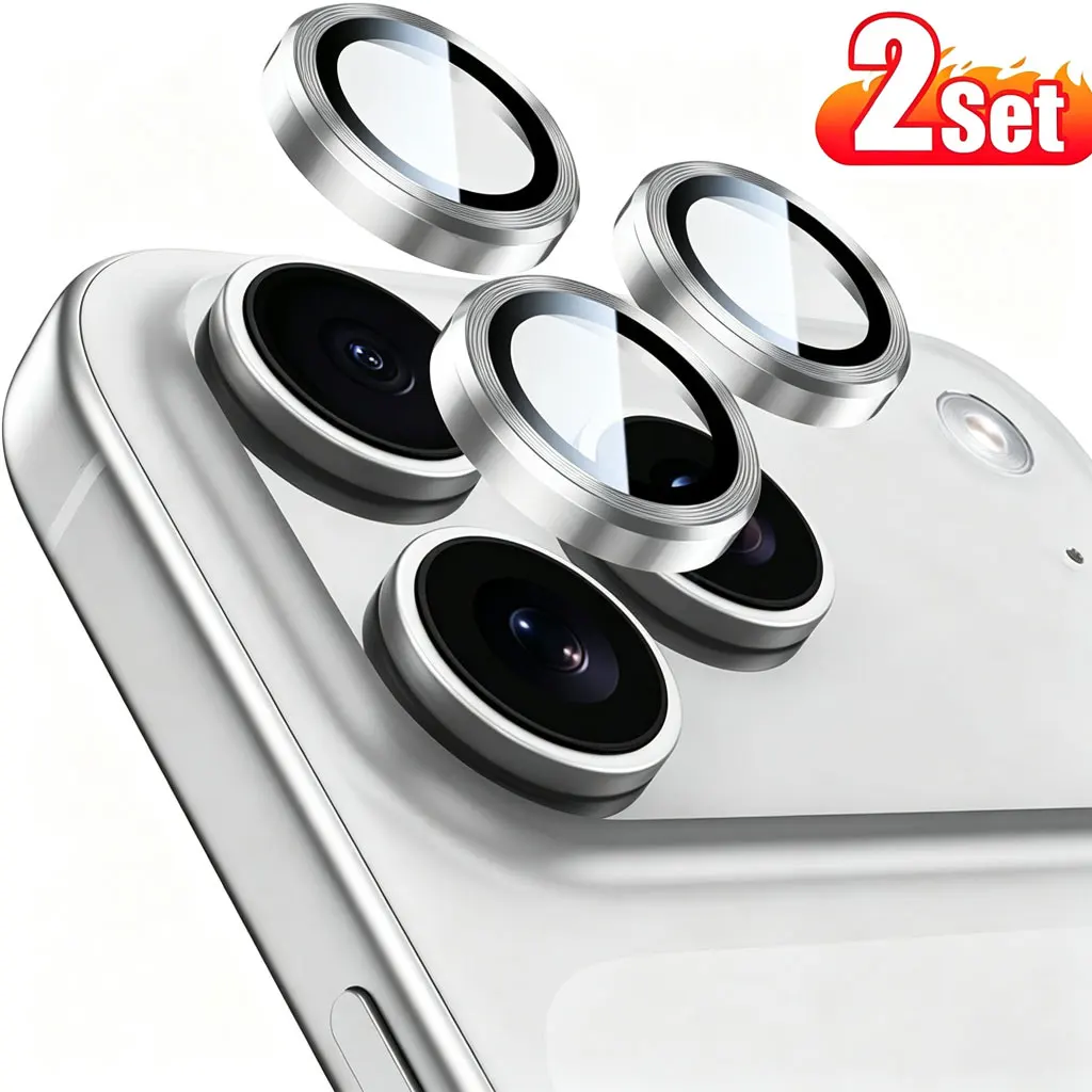 2 Sets mit je 6 Metall-Linsenschutzringen und Schutzfolie für iPhone 18 Pro Max und iPhone 17 Pro Max – ultradünne, stoßfeste Schutzfolie für die Kamera. – Detail 5