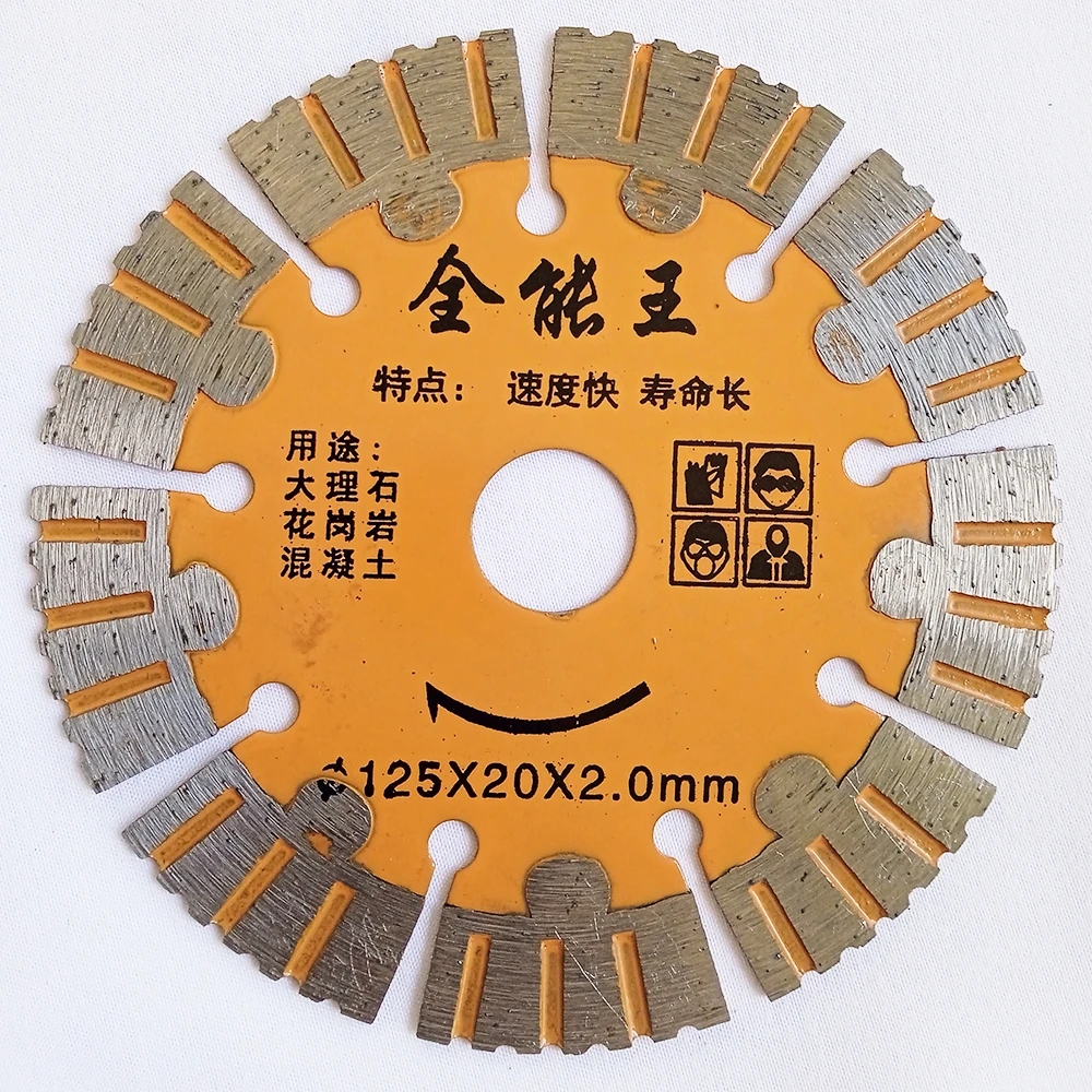 5 Pcs 125mm Diamond Saw Hot Pressed Sintered Mesh Blade Cutting Disc Diamond Wheel for Granite Marble Concrete