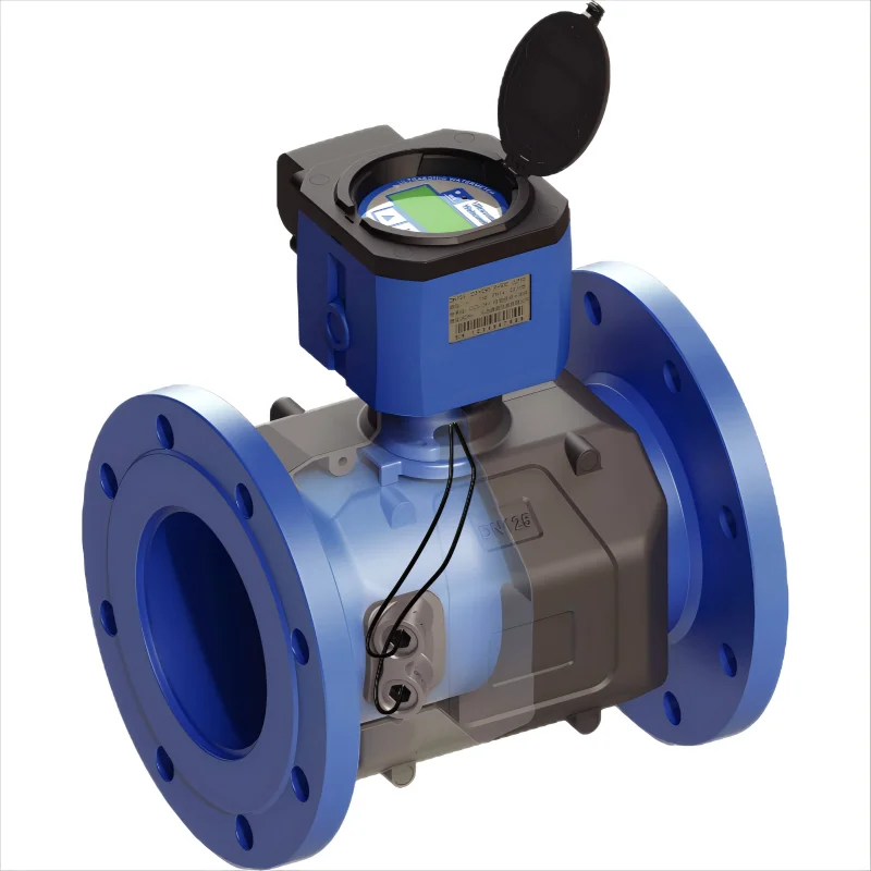 HTW-2 قطر كبير DN50-DN500 PN10/PN16 عداد المياه بالموجات فوق الصوتية مزدوج القناة