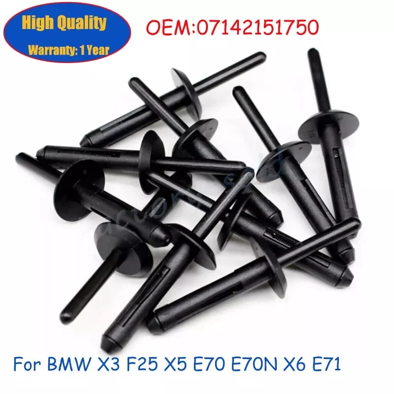 

500Pcs Car Front Blind Rivet Wheel Arch Trim Clips For BMW E70 X3 F25 X5 E71 X6 Wheel Arch Trim Clip 07142151750
