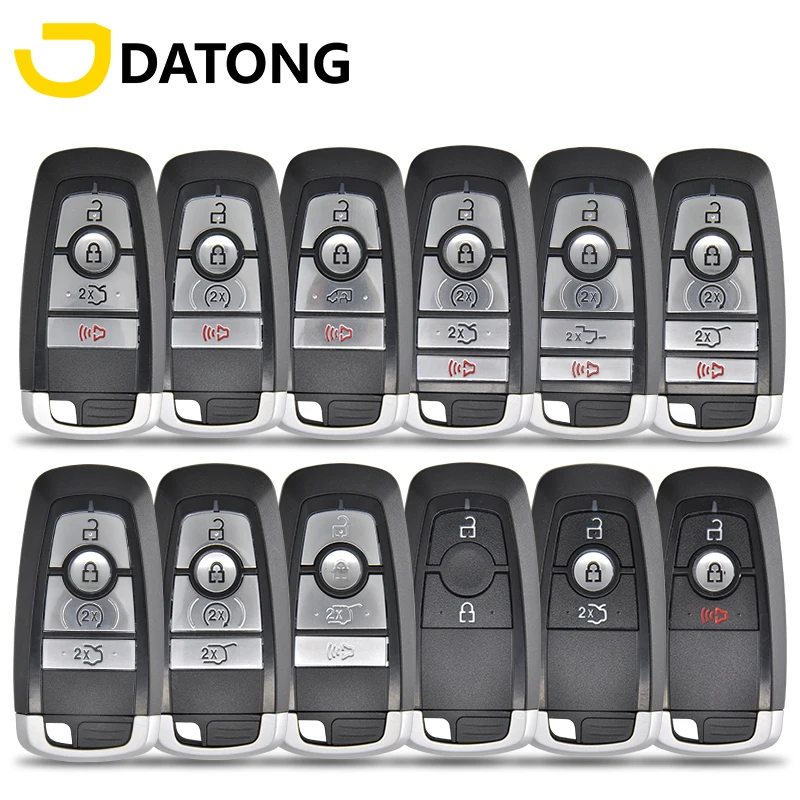 Datong World Car Remote Key Shell Case For Ford Edge Explorer Expedition Fusion Mondeo Replacement Smart Keyless Promixity Card