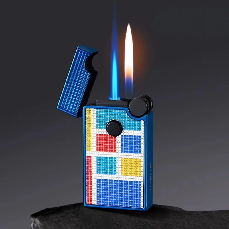 

JOBON New Style Direct-jet Visible Transparent Gas Chamber Inflatable Lighter Windproof Men's Metal Cigarette Lighter Gift