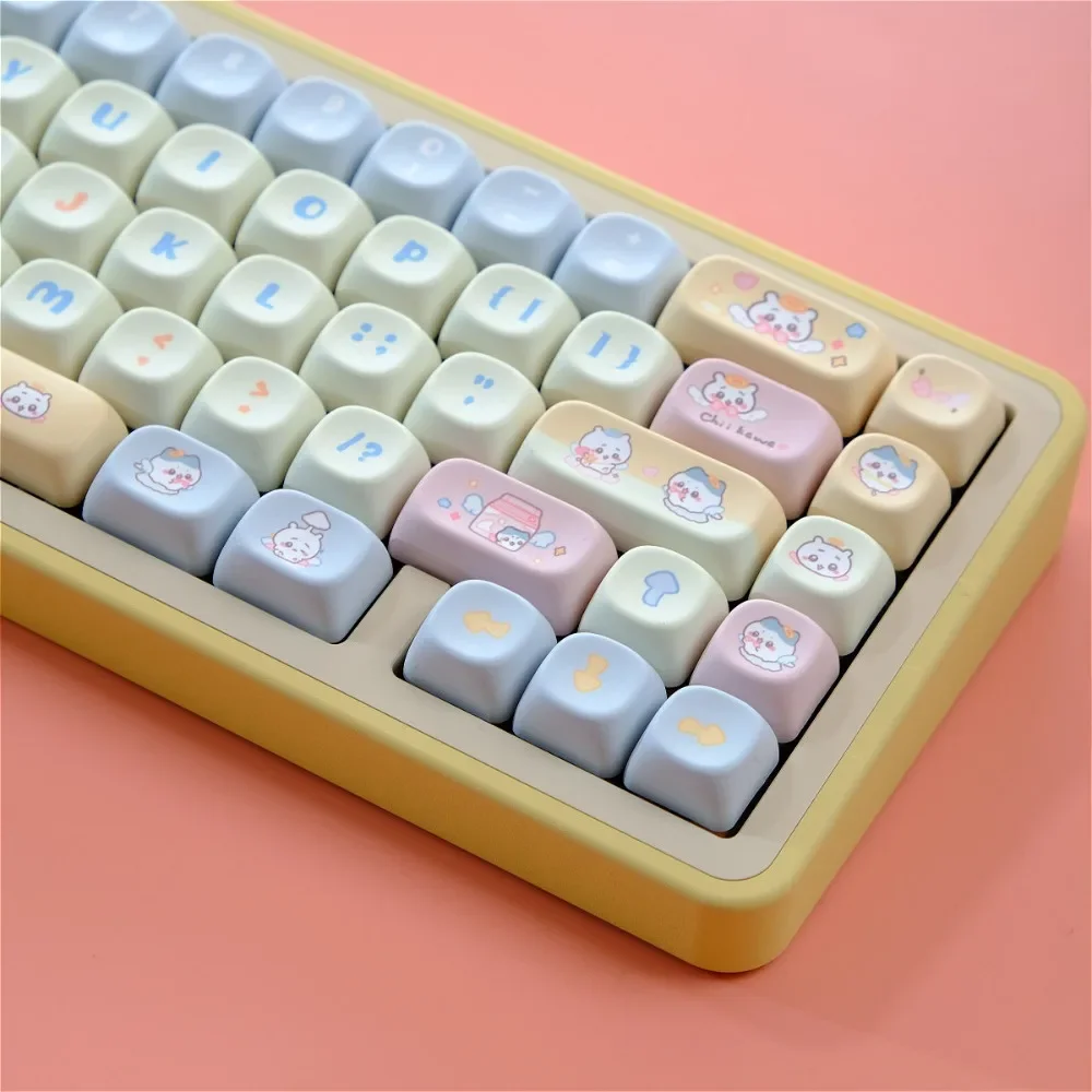 

Angel Doujin, keycap 129 keys MOA height PBT material, heat sublimation, suitable for mechanical gaming keyboard