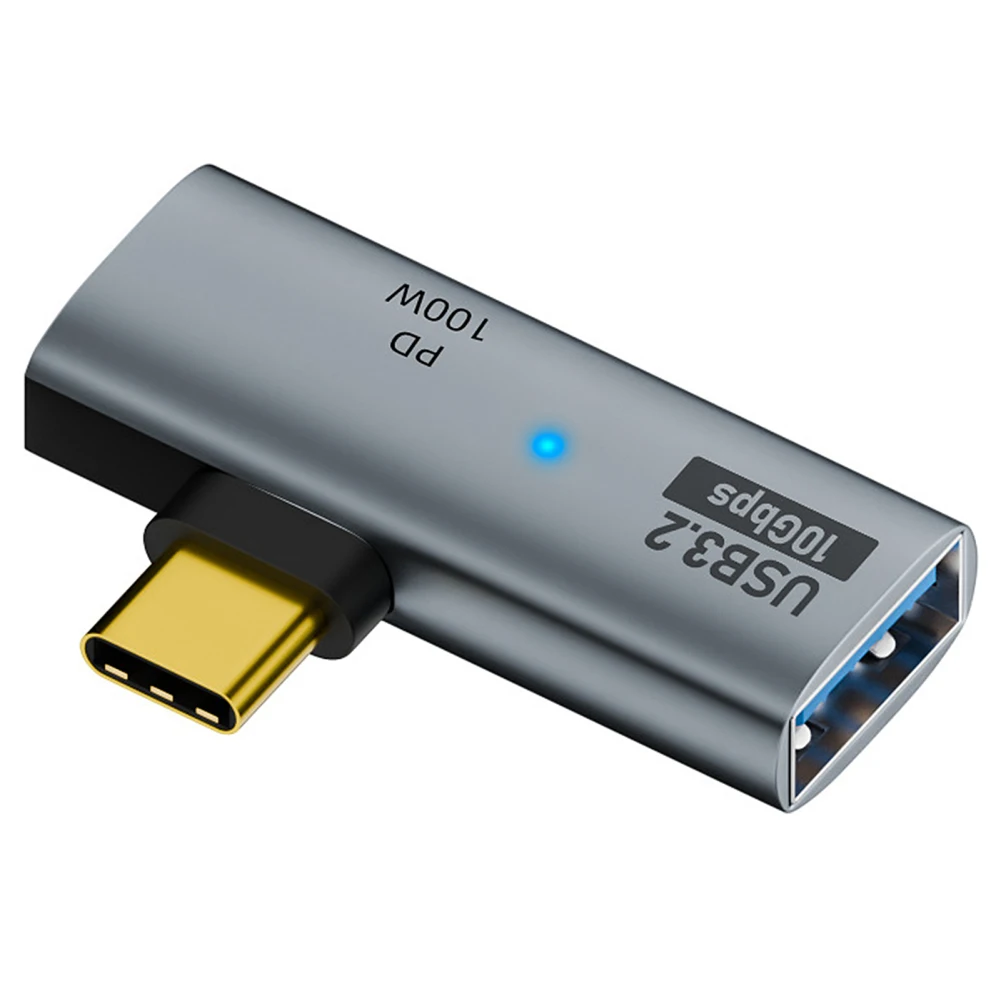 Адаптер OTG Type-c на USB 100 Вт с зарядкой PD, USB, передача данных до 10 Гбит/с, Разъемы USB C папа и мама