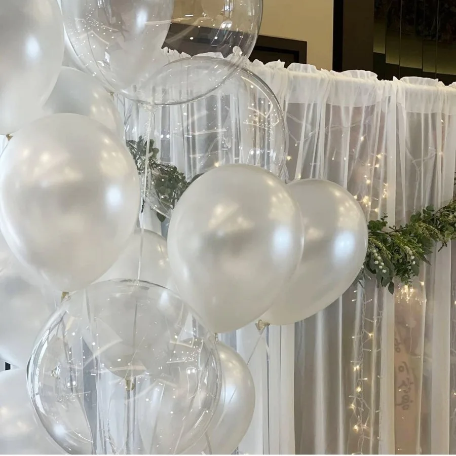 10 Stück 10/12/18/20/24/36 Zoll Transparente Bobo-Ballons Klare Bubble-Ballons für Hochzeit Geburtstagsfeier Dekoration Helium-Ballon – Detail 8