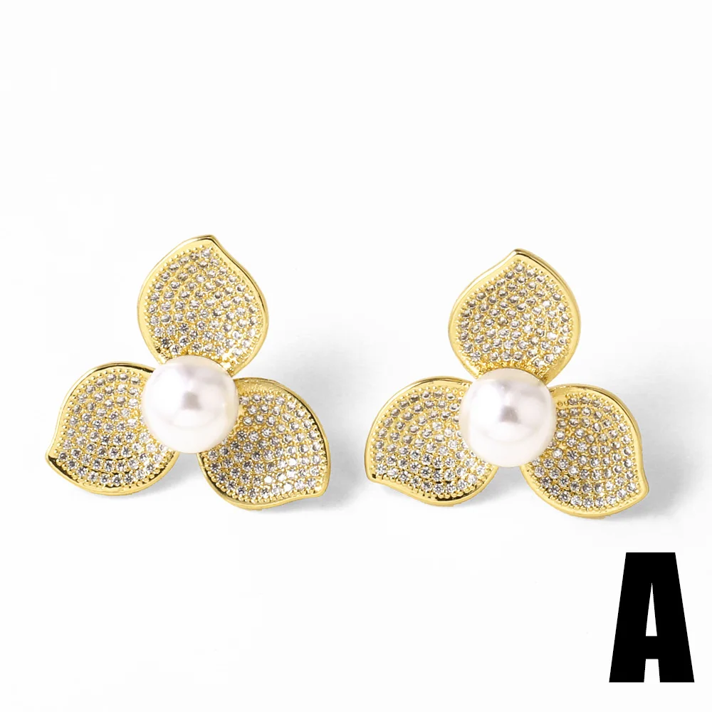 FLOLA كامل كريستال دائرة الأطواق استرخى أقراط للنساء مطلية بالذهب زهرة أقراط بيان مجوهرات هدايا ersr76