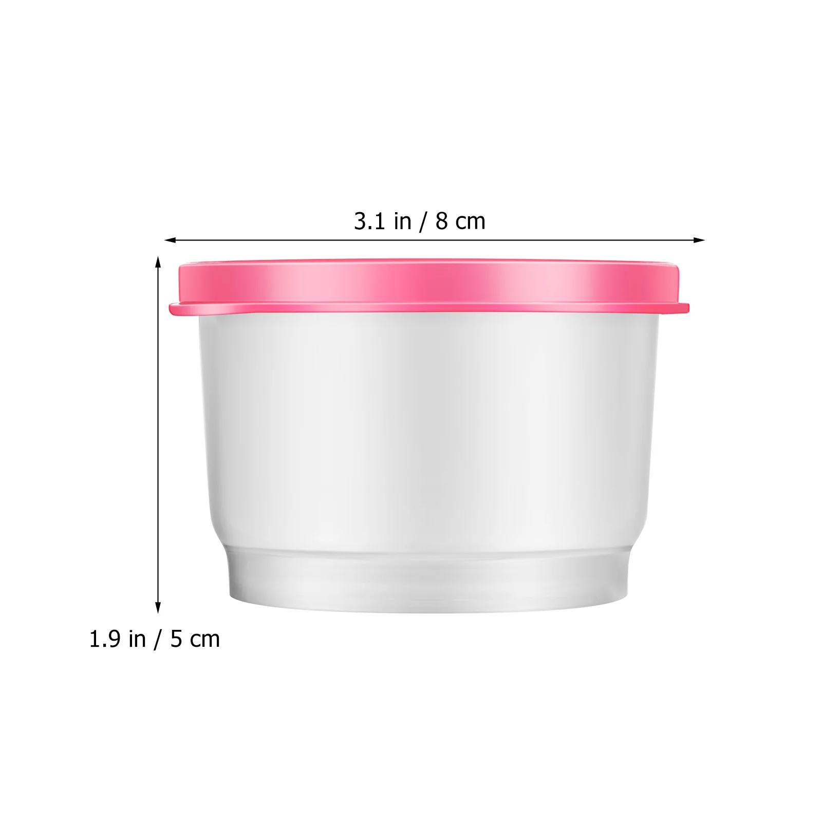 

6Pcs 160ml Reusable Food Containers Plastic Storage Snack Holders Tight Seal Various Colors Easy to Carry Clear Body