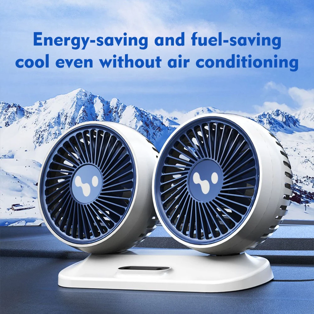 

Car Fan Cooling Car Fan Dual Head USB 3 Speeds Adjustable For Auto Cooler Air Fan Home Car Electrical Appliances