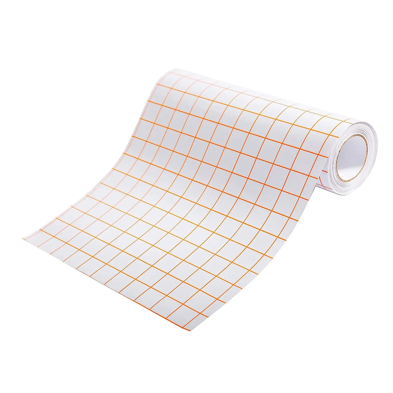 12x79'' Roll Clear Transfer Paper Tape (lined) w/ Orange Grid Vinyl-Craft Hobby