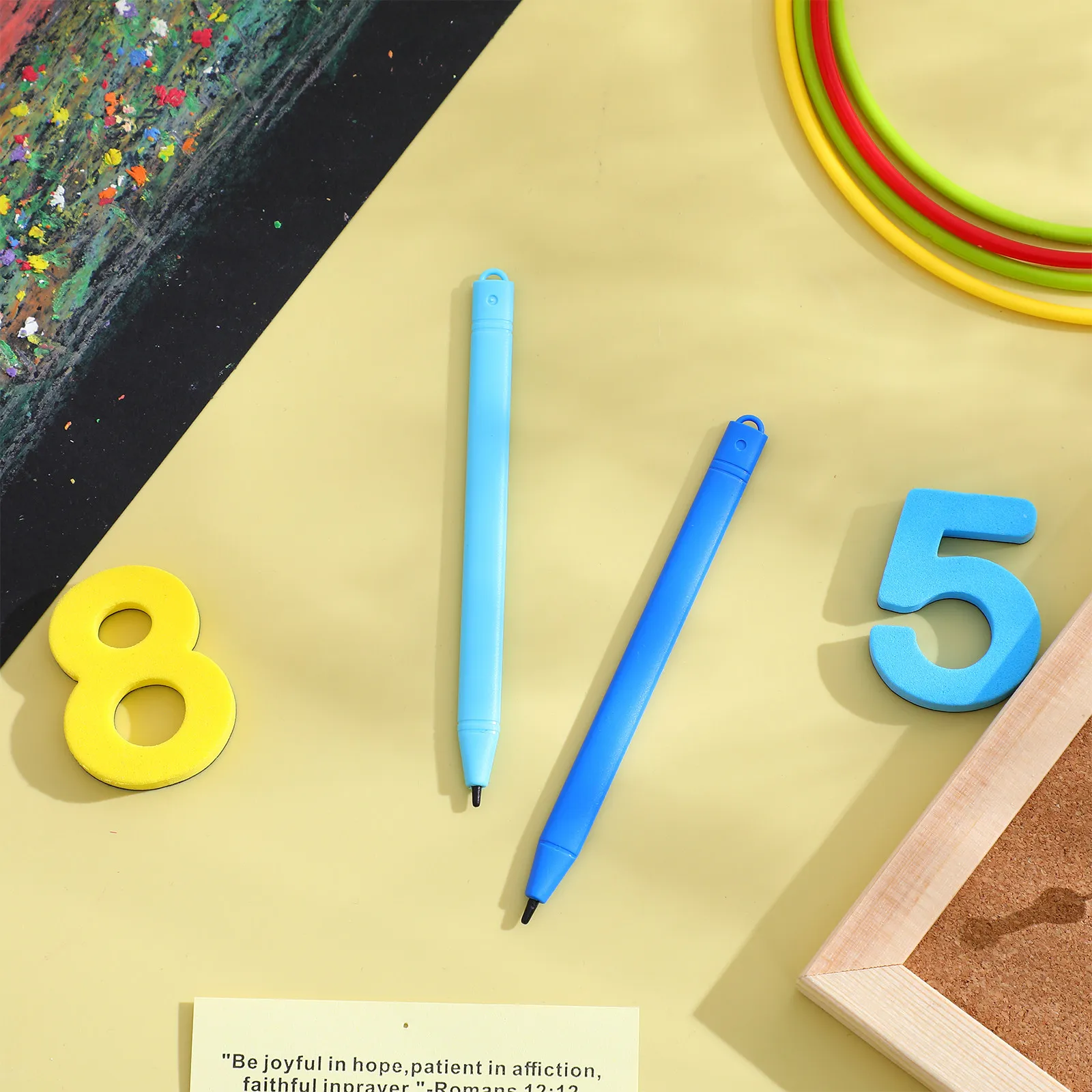 

6Pcs LCD Drawing Board Pens Plastic Writing Pens for Kids Smooth Comfortable Grip Colorful Drawing Tablet Tools