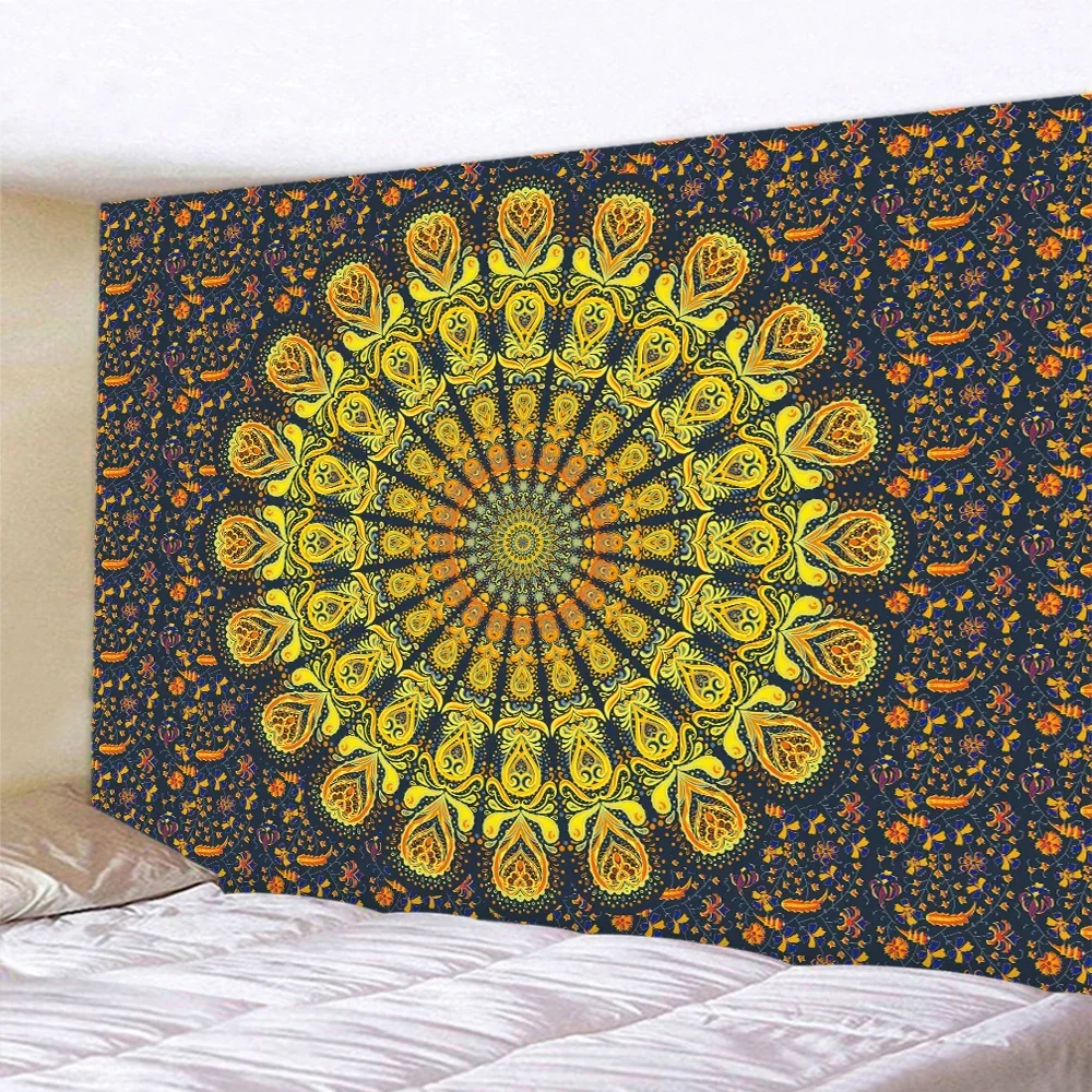 Mandala psychedelic scene large size home decoration tapestry bohemian decoration wall hanging yoga mat bedroom wall decoration