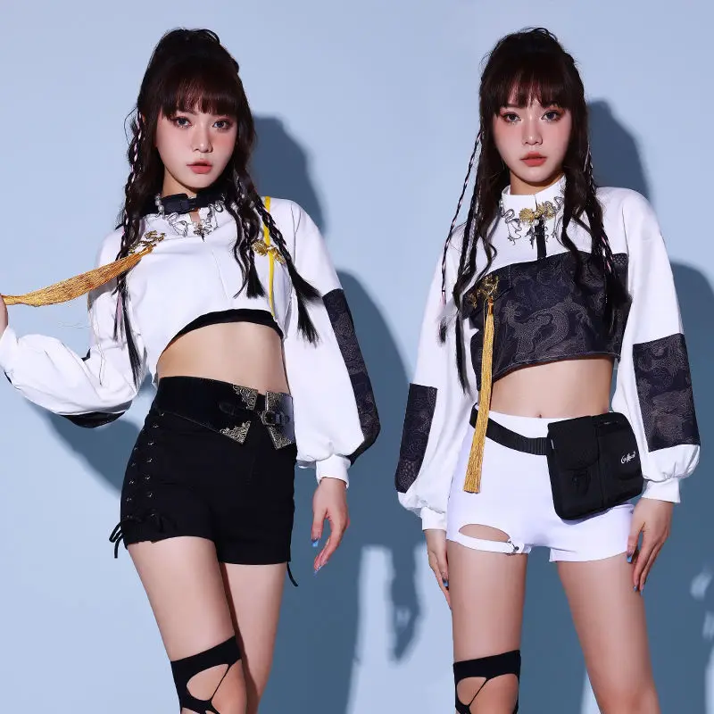 Vêtements de performance de danse jazz, vêtements de danse hip-hop, vêtements de danse chics chinois, danse coréenne, vêtements de combat de chansons Kpop, 600