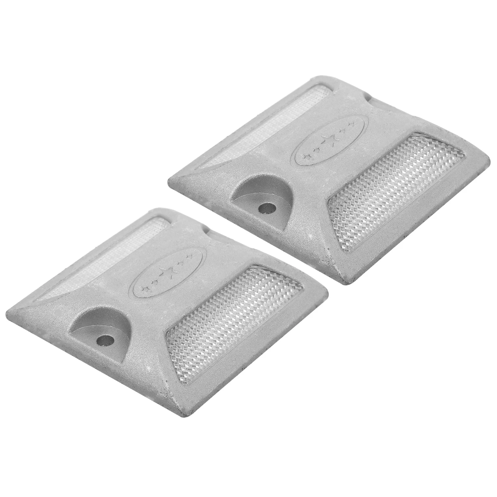 2pcs Reflective Road Markers High Visibility Raised Design For Driveway Parking Lot Trail Street Safety Durable Pavement